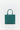 Peacock blue leather structured mini tote