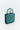 Peacock blue leather structured mini tote