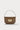 Khaki leather handbag with golden latch