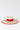 Natural straw hat with fuchsia striped band