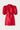Red satin puff sleeve short dress