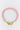 Pink crystal beaded choker with gold centerpiece