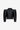 Black satin puff sleeve jacket with pearls