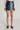 Slate grey satin mini skirt with buttons