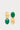 Dark green oval knot earrings