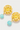 Cyan daisy earrings