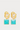 Cyan square drop earrings