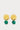Dark green daisy pearl earrings