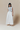 White button-front pleated maxi skirt