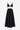 Black cotton poplin summer dress with gathered waist detail