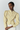 Yellow and white striped jacket with puff sleeves