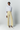 Yellow and white striped wide-leg trousers
