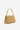 Warm sand leather shoulder bag with croc-embossed finish and drop-shaped detail