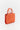 Orange leather structured mini tote