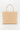 Beige leather structured tote