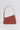 Rust asymmetric leather quilted bag