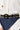 Black and beige passementerie belt